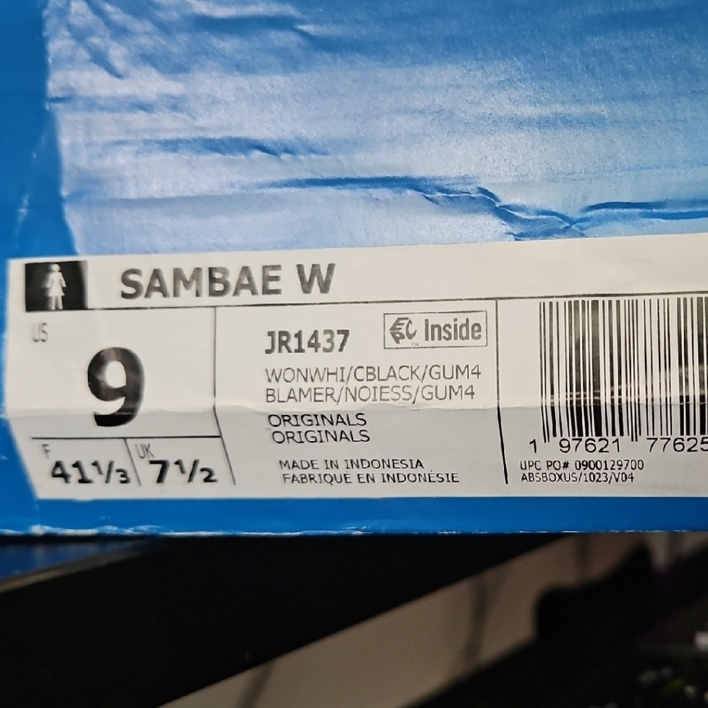 Adidas Cream and Black Samba Sneakers - Picture 4 of 4